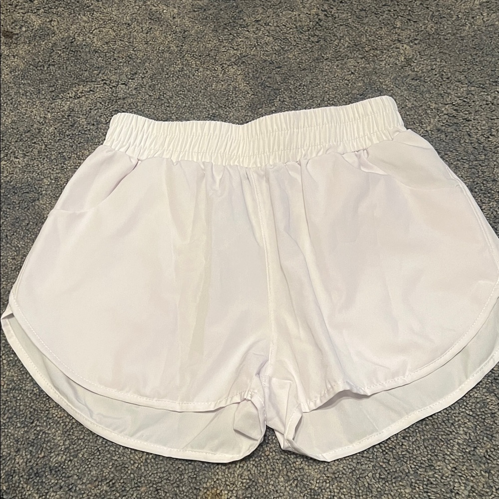 SHEIN Women's Cream Athletic Shorts